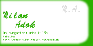 milan adok business card